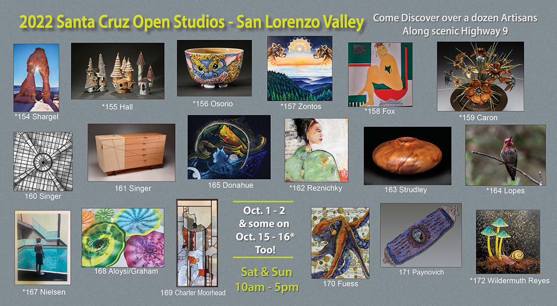 Eighteen artists in the San Lorenzo Valley