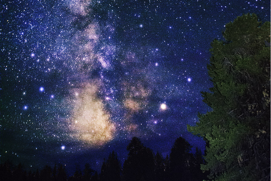 The Milky Way, as seen two nights before the eclipse.